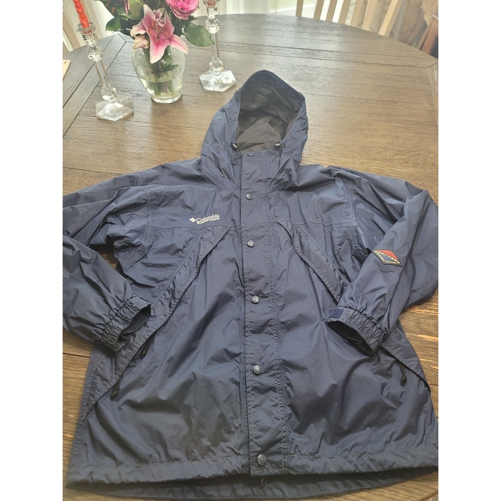 Columbia Winter Coat Mens Medium Lightweight Hood Great Shape Climbing Hiking